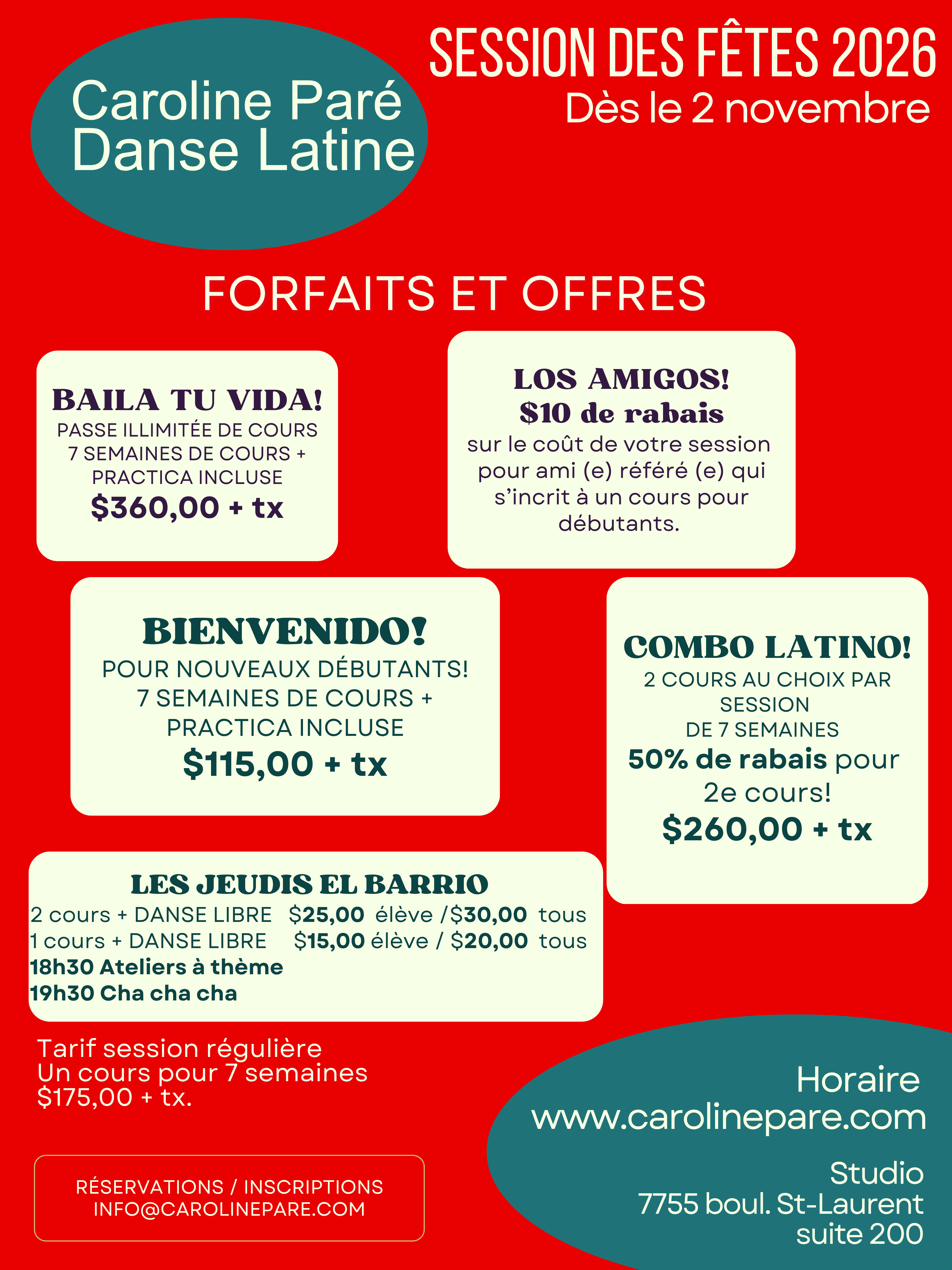 Tarifs